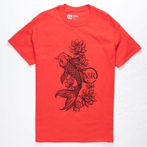 YR red short sleeve shirt size large